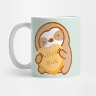 Cute Valentine Love Bug Candy Heart Sloth Mug